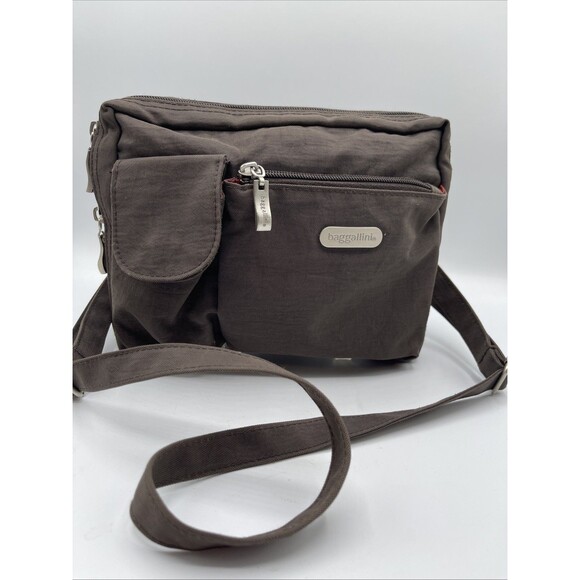 Baggallini Nylon Crossbody Bag Brown - Picture 1 of 15